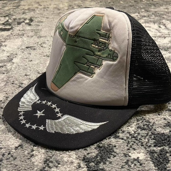 Caps by George Other - Vintage 80s B-17 Bomber Military‎ Trucker Hat